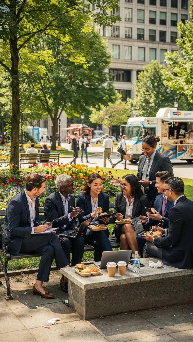 Team members collaborating and delegating tasks effectively